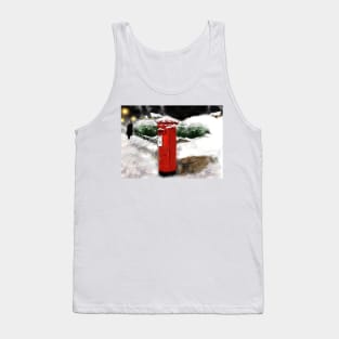 Royal Mail, British Post Box, Christmas Illustration. Letters/ postal. Tank Top